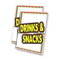 thumbnail image 1 of Drinks Snacks (24" X 36") 4mm Corrugated Plastic Panel, Graphics Applied To 1 Side (Pk of 2), 1 of 4