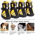 thumbnail image 3 of Billuyoard Zapatos para mascotas Botas deportivas para interiores Malla Transpirable Clásico Algodón Cremallera Calzado para mascotas Ropa para mascotas amarillo uno Billuyoard PT000055-11B, 3 of 6