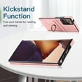 thumbnail image 3 of Dteck for Samsung Galaxy Note 20 Ultra Case with Credit Card Holder Slots & Ring Stand Kickstand PU Leather and Soft TPU Shockproof Slim Fit Protective Phone Cover,Pink, 3 of 8