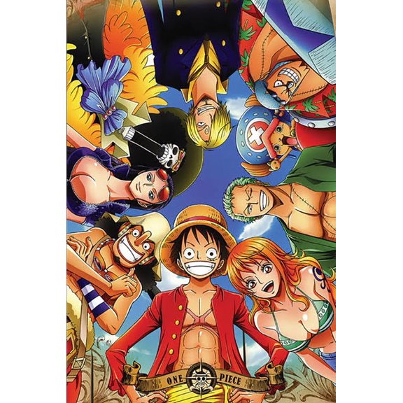 BUY ART FOR LESS Officially Licensed One Piece/Vert Circle Characters In A Circle 24 x 36 Inch Art Poster - Decorative Print - Poster Paper - Ready to Frame