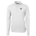 thumbnail image 2 of Men's Cutter & Buck White Tulsa Drillers Virtue Eco Pique Recycled Quarter-Zip Pullover Top, 2 of 3