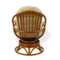 thumbnail image 2 of Wickerix Set of 2 Bali Lounge Swivel Rocking Chairs with Cream Cushion and Pelangi Round Coffee Table Natural Rattan Wicker Handmade, Colonial, 2 of 6