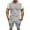 Gray, variant on Aueoeo Mens Summer Track Suits 2 Piece Shorts Sets Short Sleeve Sweatsuit Outfits 1/4 Button Color Splicing Textured Shirts