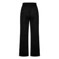 thumbnail image 5 of Aloohaidyvio 2024 Summer Pants for Women Plus Size,Fashion Womens Pants Casual Solid Color Straight Wide Leg Trousers, 5 of 6
