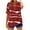Red, variant on Womens Tops Under $10 Women's Summer Tops Funny Ripple Pattern Print T-Shirt Casual V Neck Loose Fit Shirts Beach Vacation Blouses White M