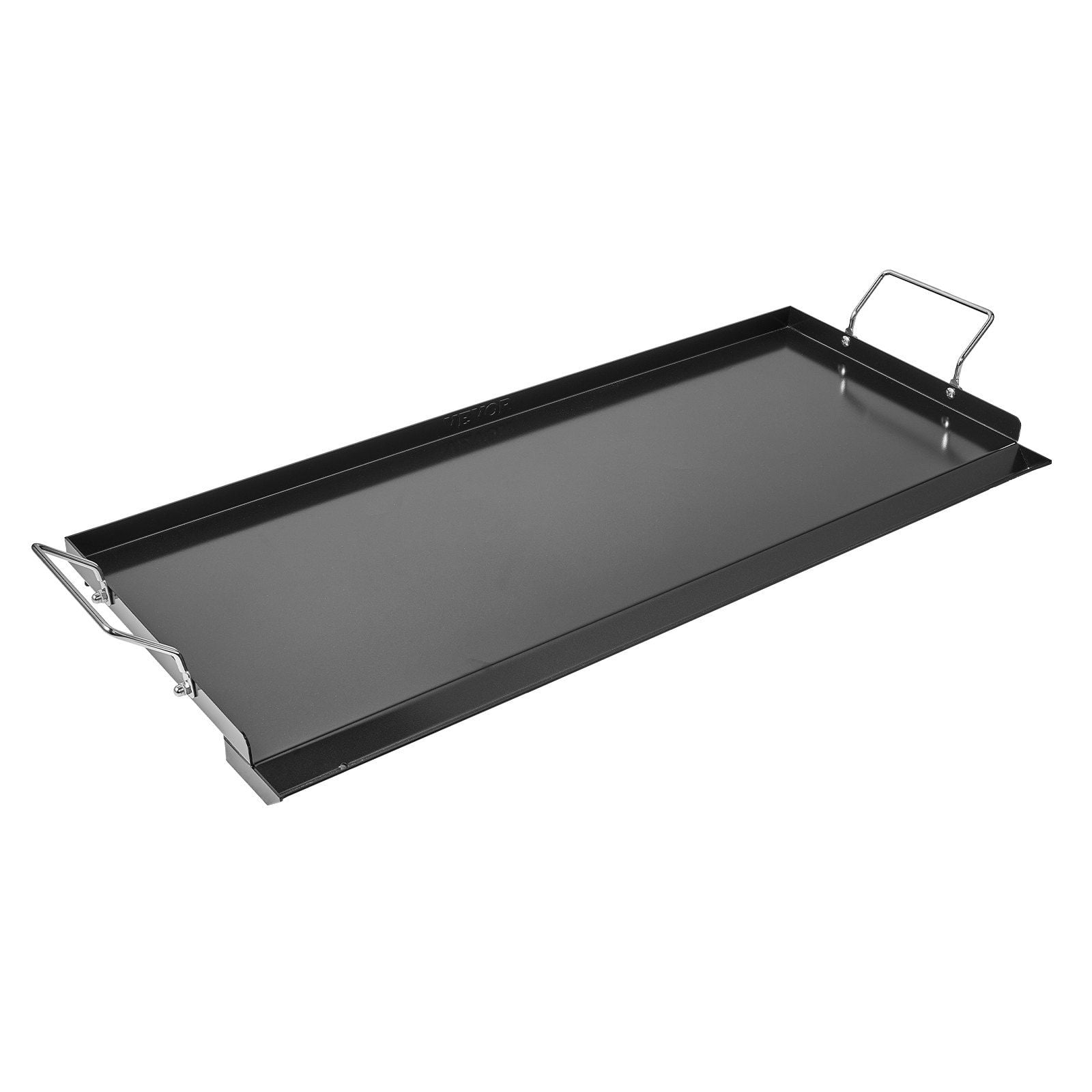 Professional Flat Top Grill Griddle, 32x14 Inch Heavy Duty Carbon Steel, Fits Gas Grills and Camp Stoves