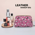 thumbnail image 4 of funny dog Makeup Bag, Large Capacity Travel Cosmetic Bag for Women Girls- Travel Toiletry Bag Leather Portable Waterproof Makeup Case Organizer with Handle, 4 of 4