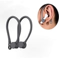 thumbnail image 5 of 2 Pairs Comfortable Earphone Ear Hooks Silicone Earbuds Covers Anti Slip Holders Compatible with AirPods for Running Jogging Cycling (Grey/Black), 5 of 5