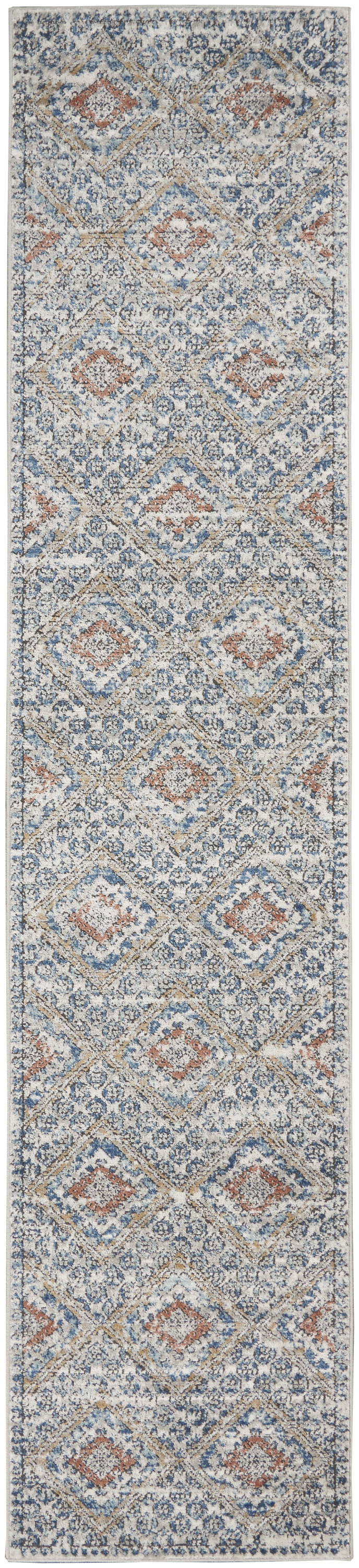 Nourison Concerto Distressed  Contemporary Blue/Ivory Area Rug