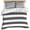 Gray, variant on 3 Piece Red Stripes Duvet Cover Set Full Size, Microfiber Comforter/Quilt Cover with Corner Ties and 2 Pillowcases, Simple Red White Texture All Season Soft Bedding with Zipper Closure