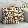 thumbnail image 3 of COMIO Mushroom Throw Pillow Covers,Cute Colorful Plants Pillow Cases Decorative Double-Sided Square Pillowcases for Home Bed Sofa Living Room Farmhouse Outdoor White, 3 of 5