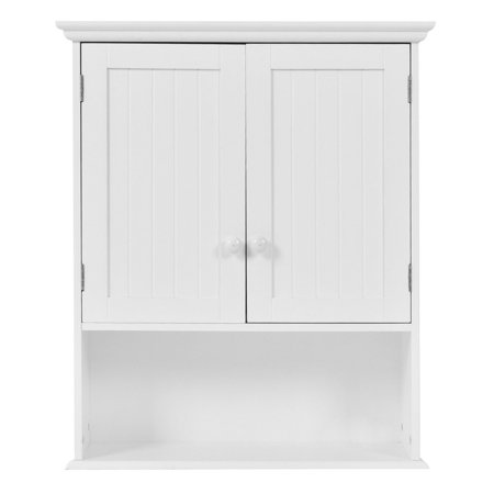 Costway Armoire De Salle De Bains Armoire Murale Armoire A Pharmacie Avec 2 Porte Et 3 Etageres Rangement Dont 1 Paroi Reglable Sans Miroir Couleur Blanche En Bois Walmart Canada