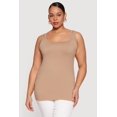 thumbnail image 2 of Women's Plus Size Solid Seamless Scoop Neck Tank Top, 2 of 4