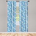 thumbnail image 5 of Ambesonne Moroccan Window Curtains, Mosaic Pattern, Each 28" W x 84" L, Pale Blue, 5 of 5