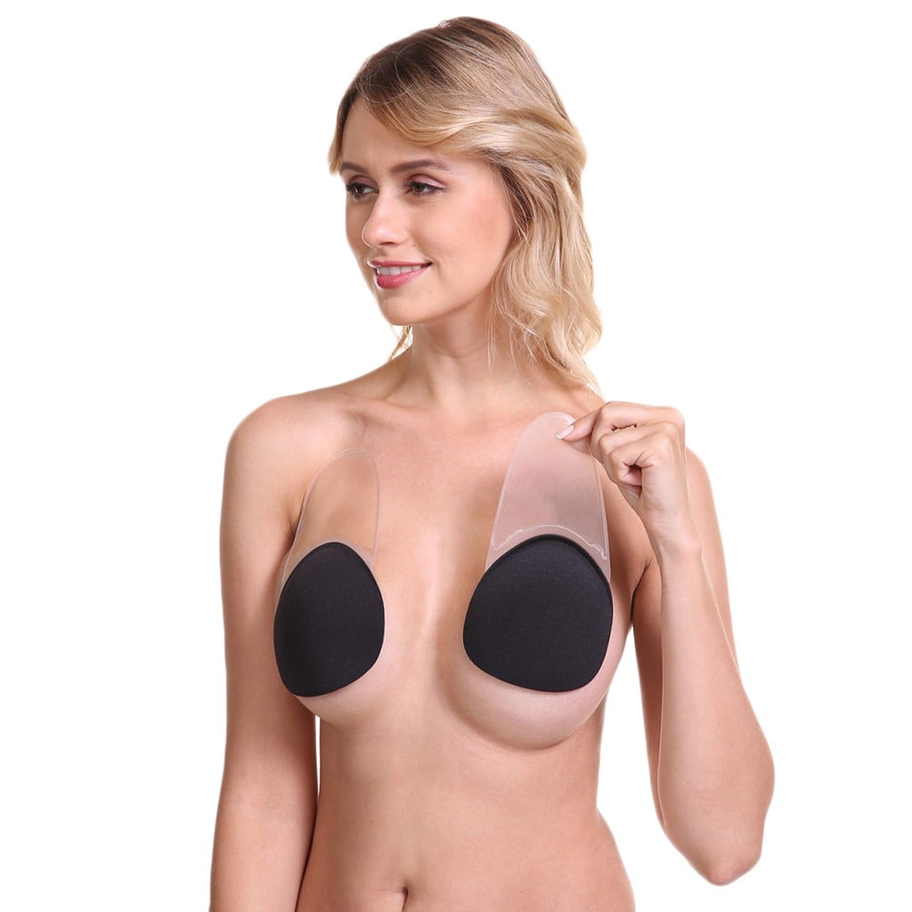 Clearance！Women Sticky Bra Strapless Backless Bra Adhesive Bra Invisible  Push up Bra 