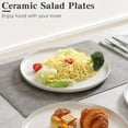 thumbnail image 4 of Ceramic White Dinner Plates Set of 6 for Kitchen, 10.5 inch Large Serving Dishes Sesame Glaze Porcelain for Gifts Salad Pasta, Scratch Resistant, 4 of 5