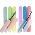 thumbnail image 2 of 8-Pack Multicolor Portable Plastic Toothbrush Case Holders - Travel Cover, Keep Toothbrushes Clean, 2 of 5