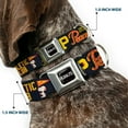 thumbnail image 2 of Peanuts Worldwide LLC Pet Collar, Dog Collar Metal Seatbelt Buckle, Peanuts Athletic Club Poses and Quotes Black Red Yellow, 13 to 17 Inches 1.5 Inch Wide, 2 of 8