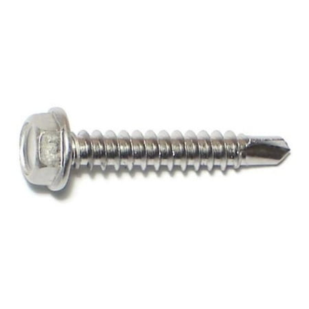 

#8-18 x 1 410 Stainless Hex Head Self-Drilling Screws SSHWSS-085 (58 pcs.)