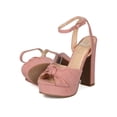 thumbnail image 4 of New Women Faux Suede Peep Toe Knotted Platform Block Heel Sandal - 17992 By Yoki, 4 of 5