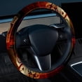thumbnail image 2 of Cat Retro 14.5 Inch Printing PVC Leather Auto Accessories Steering Wheel Cover for Car Wheel Covers, 2 of 6