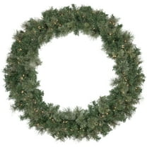Northlight Pre-Lit Oregon Cashmere Pine Artificial Christmas Wreath - 48" - Clear Lights