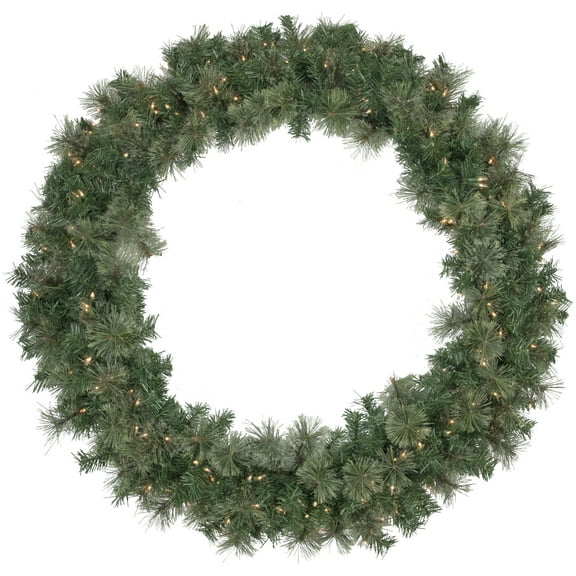Northlight Pre-Lit Oregon Cashmere Pine Artificial Christmas Wreath - 48" - Clear Lights