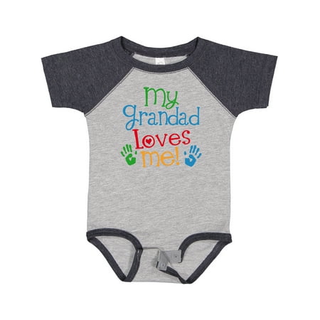 

Inktastic My Grandad Loves Me Outfit Gift Baby Boy or Baby Girl Bodysuit