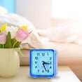 thumbnail image 5 of Brightly Colored Transparent Silent Desk Alarm Clock - Precise Quartz Movement Non-ticking Clock for Bedroom, Office & Nightstand, Compact and Portable,Silent Quartz Desk Clock(Sky Blue,), 5 of 8