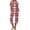 Pink, variant on Aueoeo Women's Sleepwear Capris Printed Pajama Sets Short Sleeve Two-Piece Pjs V Neck Tops & Capris Pants with Pockets Purple S