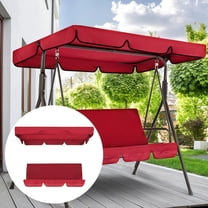 2 Piece Outdoor Swing Canopy Cover Set in Durable Waterproof Material