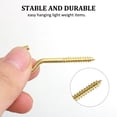 thumbnail image 3 of 30pcs Ganchos de Techo para Tazas de 1-1/4 Pulgadas, Ganchos de Tornillo para Techo y Pared, Gran Colgador, Tono Dorado, 3 of 7