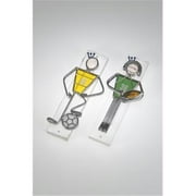 Judaica Kingdom SF-MZ-3009-3003-1 Handmade Glass & Stained Glass Mezuzahs - Sports Mezuzot - Kids VI Female