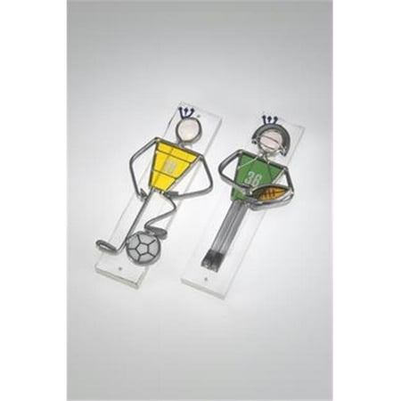 Judaica Kingdom SF-MZ-3009-3003-1 Handmade Glass & Stained Glass Mezuzahs - Sports Mezuzot - Kids VI Female