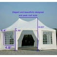 thumbnail image 3 of Online Gym Shop CB15413 Outdoor Octagon 8-Wall Party Canopy Gazebo Tent, White - 22 x 16 ft. & Large, 3 of 3