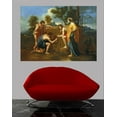 thumbnail image 2 of Poussin "Arcadian Shepherds" (17th) Glossy Poster, 2 of 2