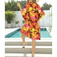 thumbnail image 5 of HAPPY BAY Women's Summer Loungewear OverSize Caftan Mini Casual Sundress 2X-3X Orange, Palm Tree, 5 of 5