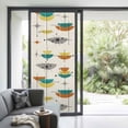 thumbnail image 2 of Non-Adhesive Static Cling Window Tint, Boho Modern Window Privacy Film Frosted, Middle Century Teal Yellow Orange Geometric Insulated Windows Frosted Films for Living room, 35.4 x 78.7 Inches, 2 of 9