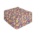 thumbnail image 1 of Colorful Rectangle Pouf, Valentines Day Hearts Love in Various Tones Romantic Queer Rainbow Colors, Under Desk Foot Stool for Living Room Office Ottoman with Cover, 25", Multicolor, by Ambesonne, 1 of 4