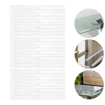Milisten 30Pcs Clear Cabinet Door Bumpers Transparent Silicone Strip for Furniture Noise Reduction