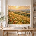 thumbnail image 5 of Sun-Drenched Wildflower Meadow Landscape Romantic Folk Art for Nature Enthusiasts, Botanical Home Decor Housewarming Gift Tapestry Wall Hanging for Living Room and Reading Nook, 5 of 7