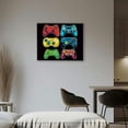 thumbnail image 2 of ONETECH  Video Game Decor Colorful Gaming Themed Pictures Boys Room Wall Art Posters Gamepad Shape Gamer Gift for Bedroom Decoration, 2 of 4