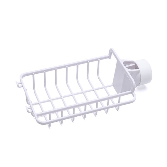 Detachable Sink Rack Large Capacity Kitchen Storage Shelf Hollow Sink Drain Holder,white