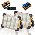 thumbnail image 1 of Lámpara de trabajo solar recargable YXQUA, 120 W, 10000 LM, paquete de 2, 1 of 7