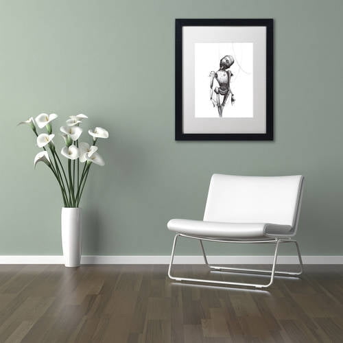 Trademark Fine Art 'Disconnect' Canvas Art by Craig Snodgrass, White Matte, Black Frame