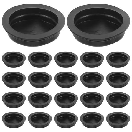 PBPBOX Rubber Saving Pot Stoppers Black Round Plugs 50Pcs 1.2In Diameter