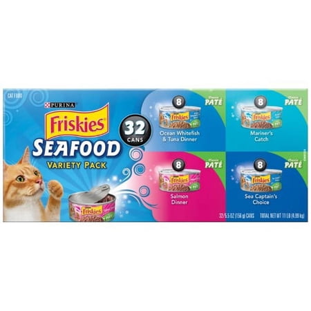 Purina Friskies Seafood Variety Canned Cat Food (Pack of 8)