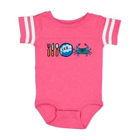 

Inktastic Eat Sleep Eat Crab Gift Baby Boy or Baby Girl Bodysuit
