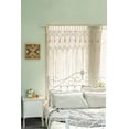 thumbnail image 2 of Mkono Macrame Doorway Curtains Boho Cotton String Window Curtain, 70"L x 51"W Wedding Party Backdrop, Off White, 2 of 6