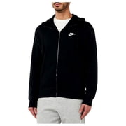 Nike Mens Sportswear Club Fleece Full Zip Hoodie, Fleece Zip-Up Hoodie Men, Black/Black/White, XL